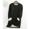 thumbnail image 4 of IKemiter Chandail Doux et Confortable pour Femme pour Mère, Chaud en Molleton, Manches Longues, Col Rond, Haut, Approvisionnement d'Hiver, 4 of 7