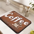 thumbnail image 3 of Dish Drying Mat, Coffee Brown Absorbent Coffee Bar Mat for Countertops, Coffee Bar Accessories for Kitchen Counter Coffee Maker Coffee Pot Dining Room Decoration 18x24in, 3 of 7