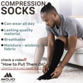 thumbnail image 3 of Mojo Men's Graduated Compression Socks for Swelling 20-30mmHg Beige, Medium, 3 of 8