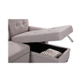 thumbnail image 6 of Lilola Home Nathan Dark Gray Reversible Sleeper Sectional Sofa with Storage Chaise, USB Charging Ports and Pocket-Color:Light Grey, 6 of 6