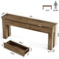 thumbnail image 2 of Tribesigns 63-Inch Console Table with 2 Drawers, Farmhouse Entryway Table with Storage for Living Room, Hallway, Foyer, Brown, 2 of 6