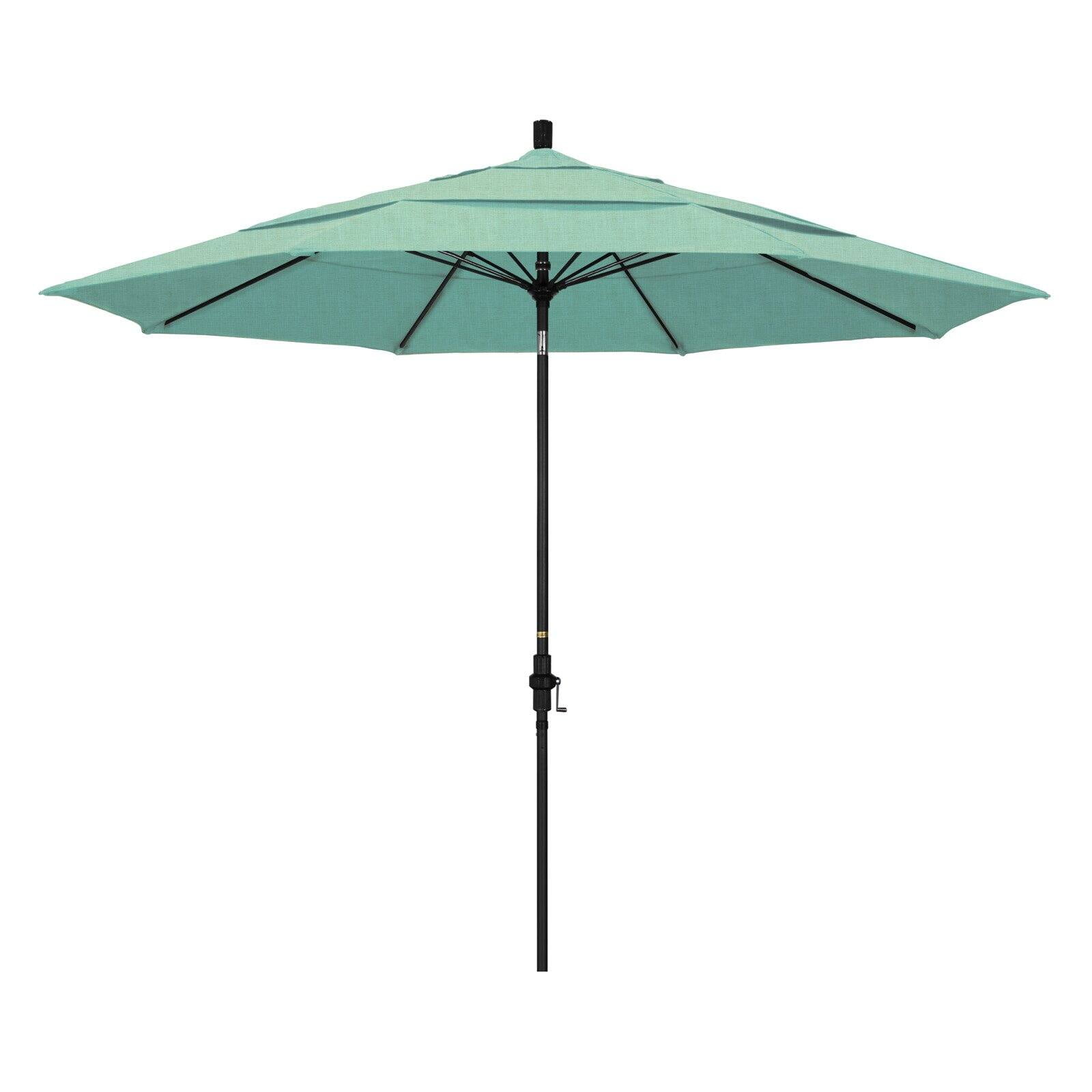 California Umbrella 11 ft. Fiberglass Double Vent Sunbrella Tilt Market