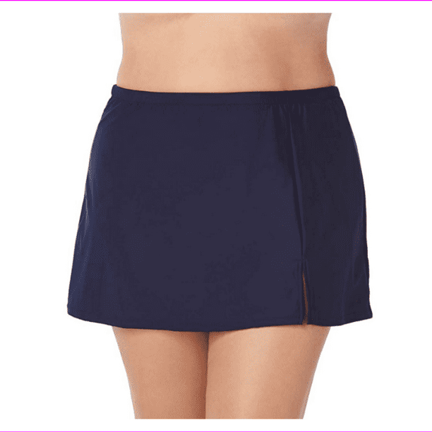 Swim Solutions Swim Solutions Women's Plus Size Swim Skirt, Size 20W, Navy Blue