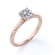 thumbnail image 4 of JeenMata Impresionante Anillo para Mano Derecha con Solitario de 1 Quilate de Talla Brillante Redonda Engastado en Garras en Baño de Oro Rosa de 18 K sobre Plata, 4 of 5