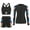 Black A, variant on FEOYA Women’s 3 Piece Rash Guard Long Sleeve Swimsuits with Built-in Bra Bathing Suit Surfing Sun Protection Zip-Up Swimwear Boyshorts Swim Shirt Quick Dry S