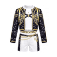 thumbnail image 5 of Halloween Costume Pop Singer Costume Stage Performance Outfit Jacket, Top and Pants 3-Piece Set Singer Costume Cosplay Costume Fancy Dress,Halloween Party Dress Up & Carnival, 5 of 8