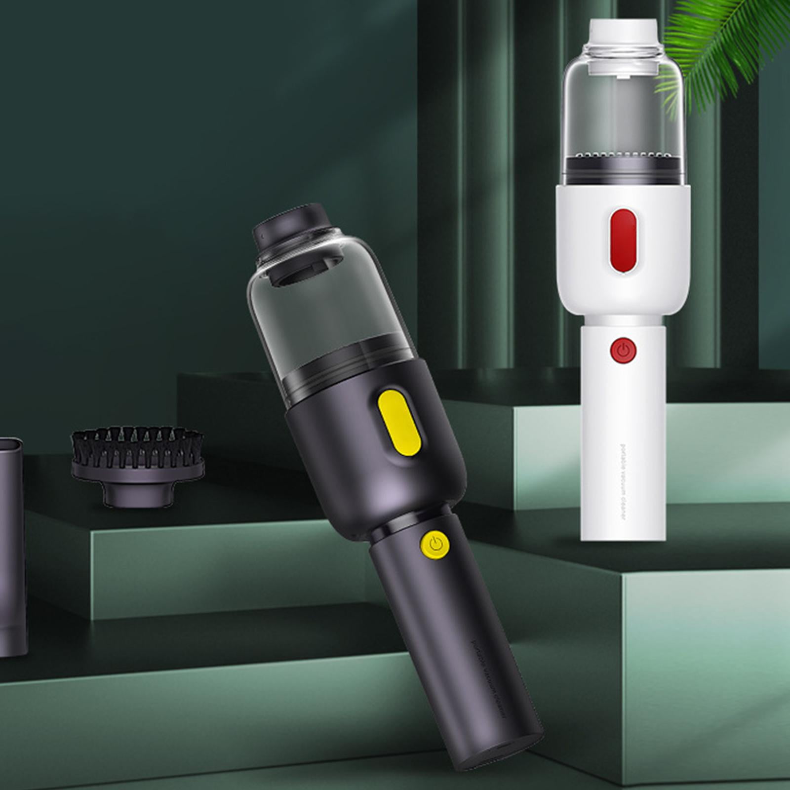 Car Vacuum Cleaner Rechargeable USB Handheld 3200PA Duster Powerful Suction Fast Charge High Power for Desktop , White