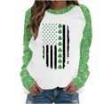thumbnail image 2 of Qiopertar Mode Femmes Imprimé Col Rond Pull Tops Manches Longues Blouse Confortable Chandail en Molleton Offres de la Semaine Liquidation Moins de 5$ jusqu'à 90 % de Réduction, 2 of 4