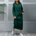 thumbnail image 6 of Comdrip Long Hoodies for Women, Women's Casual Pocket Slim Pullover Hoodie Dress 2025 Fall Pullover Oversized Sweatshirt for Women Hoodie Dress for Women Blackish Green L, 6 of 6