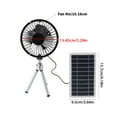 thumbnail image 5 of Solar Panel Powered Fan with Tripod Stand Portable Travel Camping Outdoor Fan Cooling Gadget, 5 of 9