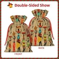 thumbnail image 2 of Rocae Dancing African Women for Christmas Drawstring Linen Gift Bag with Drawstrings Treat Bag Goody Present Bags for Christmas Party Favor-Medium, 2 of 9