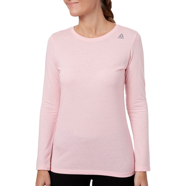 Reebok Reebok Women's Core Cotton Jersey Long Sleeve Shirt Walmart