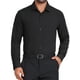 thumbnail image 1 of CAMISA DE NEGOCIO DE MANGA LARGA DE BOTONES PARA HOMBRE EN COLOR SÓLIDO L NEGRO, 1 of 5