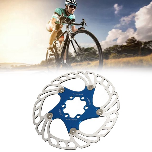 Mountain Bike Floating Disc Brake Rotor Blue Mountain Bike Floating Disc Brake Rotor Hollow Design for Heat Dissipation