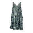 thumbnail image 4 of Puliio Summer Dresses for Women Sleeveless Crew Neck Loose Mini Floral Print Casual Beach Vacation Sundress, 4 of 4