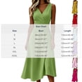 thumbnail image 2 of Bxsruta Womens Midi Dress V Neck Sleeveless Flowy Casual Pleated Dresses for Women Summer Cocktail Party, 2 of 5