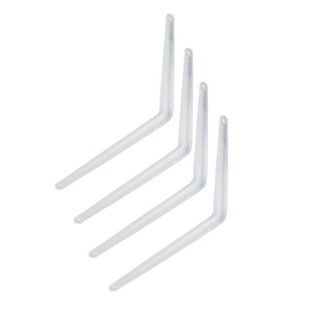 8' Wall Support Unique Bargains 8 Inch Long L Shape Baked Enamel Metal Wall Shelf Support Bracket 4pcs ()