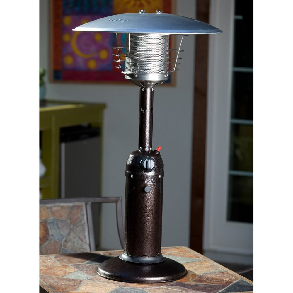 Fire Sense Hammered Bronze Finish Table Top Patio Heater