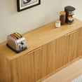 thumbnail image 6 of Semiocthome 59" Sideboard, Curved Contour Storage Cabinet, 4-Doors, Natural, 6 of 7
