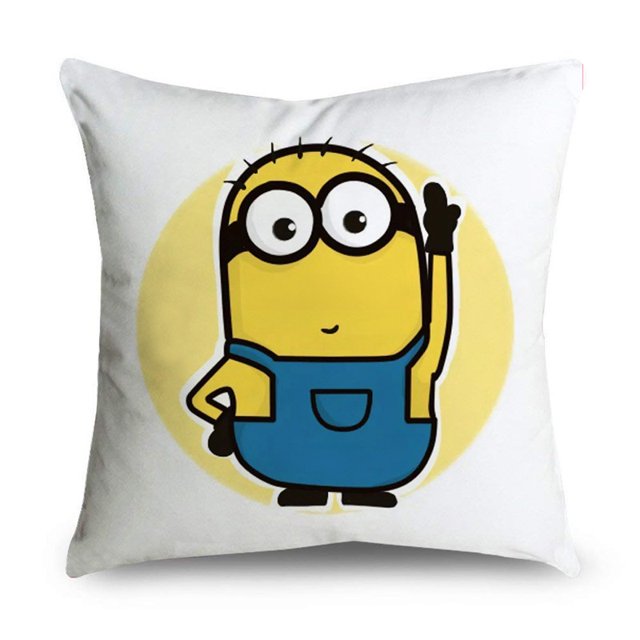 Despicable Me Minions Serie De Impresión De Poliéster Funda De Cojín 40x40cm 45x45cm Sofá Decoración Almohada