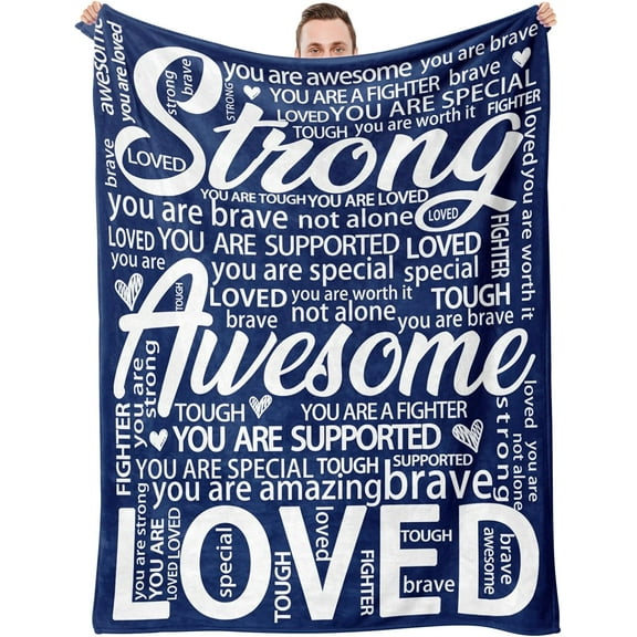 Blanket Gifts for Women Men - Get Well Blanket, Inspirational Gifts for Him Her, Feel Better After Surgery Present, Thinking of You Gift for Boyriend Dad Husband 60'''' x 50''''