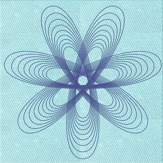 Ahgly Company Indoor Square Patterned Iceberg Blue Area Rugs, 7' Square