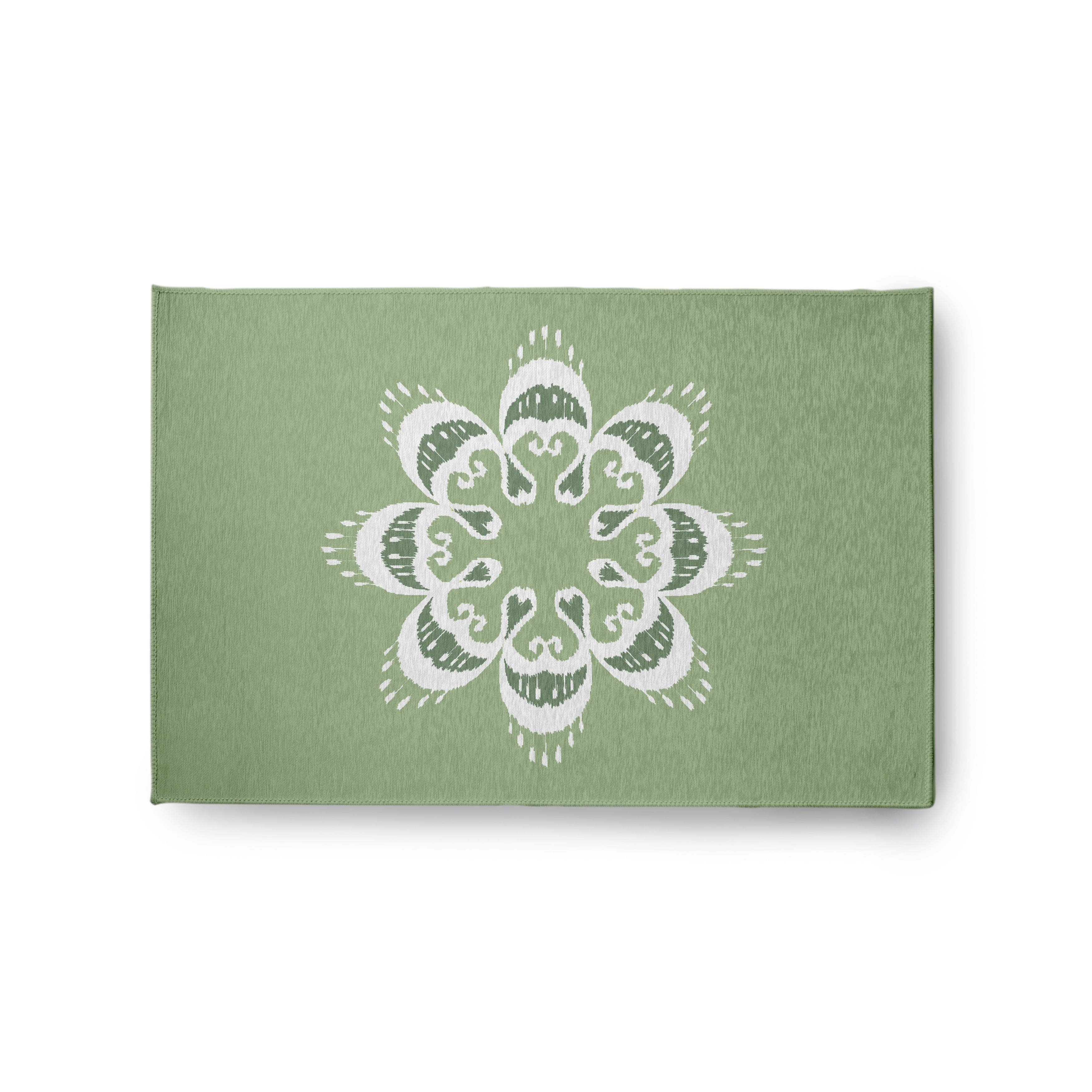 Simply Daisy 2' x 3' Blue Ikat Mandala Chenille Rug