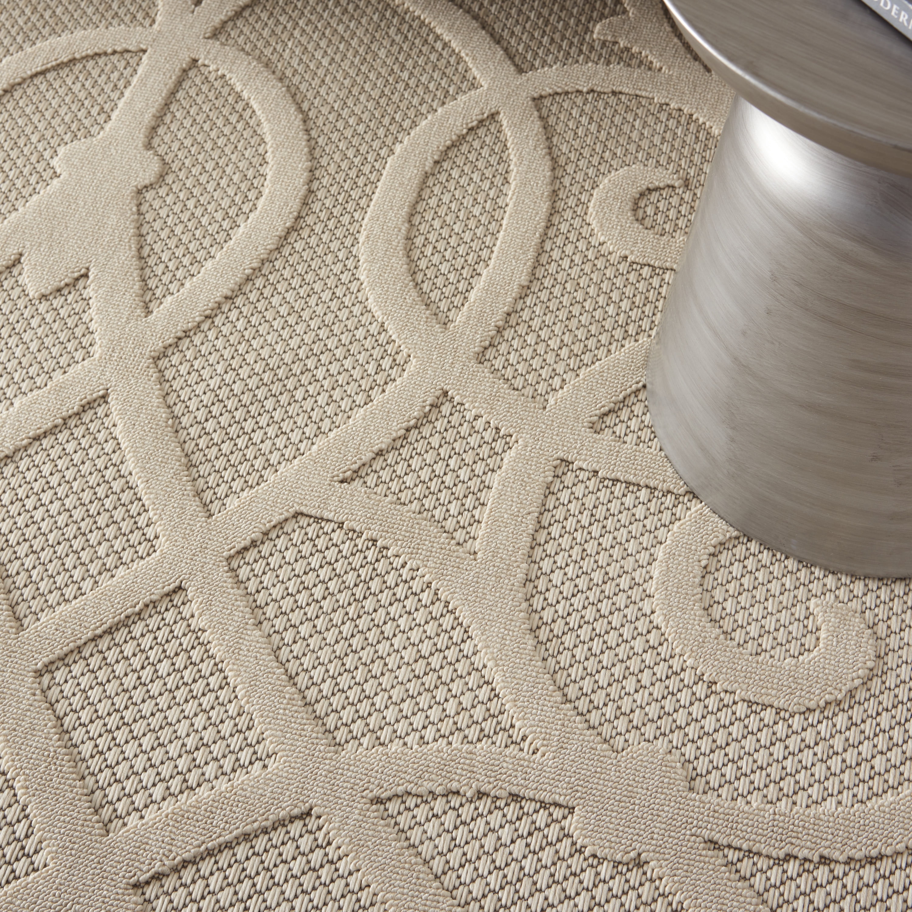 Nourison Palamos Indoor/outdoor Casual Contemporary Cream Area Rug