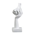 thumbnail image 3 of Hars Denker Standbeeld Half Gezicht Sculptuur Abstract Beeldje Ambachten Tekens Blanco, 3 of 7