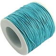 thumbnail image 1 of 1 rollo de 10,93 yardas (10 m) de hilo de algodón encerado de 1 mm, color azul celeste claro. Materiales para ensartar pulseras, collares, bisutería y manualidades., 1 of 2