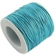 thumbnail image 1 of 1 rollo de 10,93 yardas (10 m) de hilo de algodón encerado de 1 mm, color azul celeste claro. Materiales para ensartar pulseras, collares, bisutería y manualidades., 1 of 2
