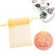 thumbnail image 5 of 100 Uds. Bolsas de organza para recuerdos de boda, organizador de jabones de regalo, bolsas con cordón (doradas 7*9cm), 5 of 8