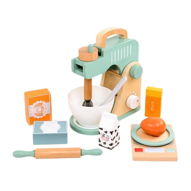 Simulación de juego de 12x Simulación de cocina Juego de cocina Modelo de cocina Mezclador de juguetes de madera Juguete para niñas Niños Niños Niños