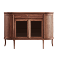thumbnail image 1 of Armario lateral de comedor de madera maciza de lujo, ligero italiano, armario multifuncional de almacenamiento de nogal simple de alta gama de estilo antiguo, 1 of 4