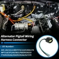 thumbnail image 3 of 2 Pcs Alternator Plug Wiring Harness Pigtail for Ford for Lincoln for Mercury Alternator Pigtail Connector No.WPT118/1U2Z-14S411-TA/S821/645-136/1U2Z-14S411-TA, 3 of 7