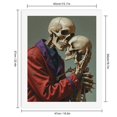 thumbnail image 2 of Paint by Numbers Kit for Adults, Skeletons Embrace Vibrant Coats Paint by Numbers, Easy Paint by Numbers Kit for Adults Beginner, DIY Adult Paint by Number Kits on Canvas, Home Decor, 2 of 7