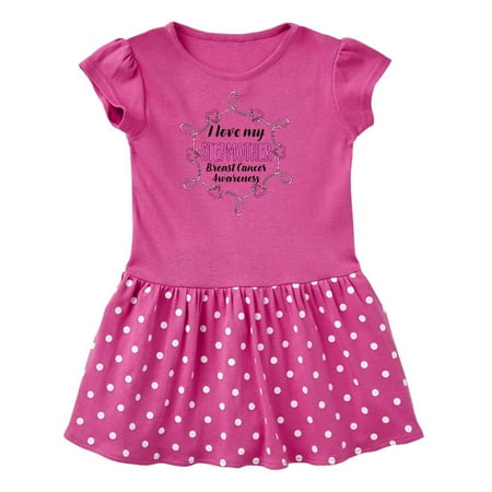 

Inktastic I Love My Stepmother- Breast Cancer Awareness Gift Toddler Girl Dress