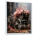 thumbnail image 2 of Designart "Pink Carriage Of Romance II" Old American Cart Floater Framed Wall Decor, 2 of 5