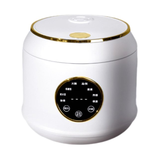 Tnarru Digital Rice Cooker 7 Cooking Function Portable Versatile Rice Cooking Pot Ceramic Glaze Liner for Pasta Eggs Ramen Steak Fry white