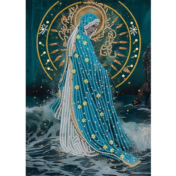 5D DIY Diamond Painting Kit, Virgin Religion Suitable for Adults Special Diamond DIY Art Kit for Home Decoration and Gift Options 11.8x15.7in
