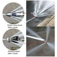 thumbnail image 4 of YAOMOBB Debris Flushing Nozzle Stainless Steel High Pressure Nozzle 1/4 Inch Quick Connector Sewer Cleaning Tool with Front Rear Jets, 4 of 6