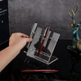 thumbnail image 3 of Exhibidor de bolígrafos acrílico con 6 ranuras, soporte de plástico para bolígrafos, organizador de brochas de maquillaje, exhibidor de brochas de uñas, 3 of 6
