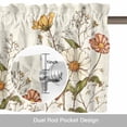 thumbnail image 6 of Daisy Flowers Valance Curtain Plants Retro Window Valances Rod Pocket Short Curtains Window Treatments for Kitchen Bedroom Bathroom Laundry 42" x 12", 6 of 9