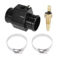 thumbnail image 1 of Unique Bargains 1 Set Car Engine Coolant Temperature Sensor Switch Radiator Hose Fitting Adapter Aluminum Alloy 34mm 210'F On-195'F Off, 1 of 6