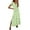 Green, variant on Womens Summer Dresses Womens Spring And Summer V-Neck Solid Casual Short Sleeved Long Dress