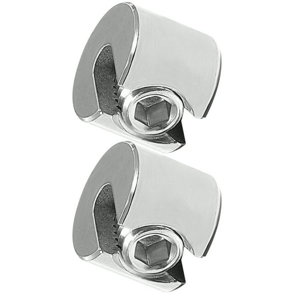 IBASETOY 2Pcs Stainless Steel Cable Clamps Wire Rope Fastener for Fence Panel and Railing Installation