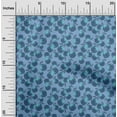 thumbnail image 2 of oneOone Cotton Flex Medium Blue Fabric Watercolor Quilting Supplies Print Sewing Fabric By The Yard 40 Inch Wide, 2 of 4