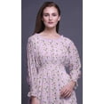 thumbnail image 5 of Bimba Floral Women Cotton Smocked Boho Renaissance Long Ruffle MaxiDress-Large, 5 of 5