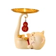 thumbnail image 4 of Estatua de mesa de café Estatuillas y esculturas de gatos Porta llaves Bandeja de almacenamiento Artesanía Bandeja de tocador Adornos para estantería Beige, 4 of 10