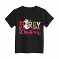 thumbnail image 5 of WUANDIXFA Toddler Boys Girls Christmas Shirt Cotton Soft Short Sleeve Tops Cute Fashion Crewneck Kids Graphic T-Shirts,Black,2-3 Years, 5 of 6